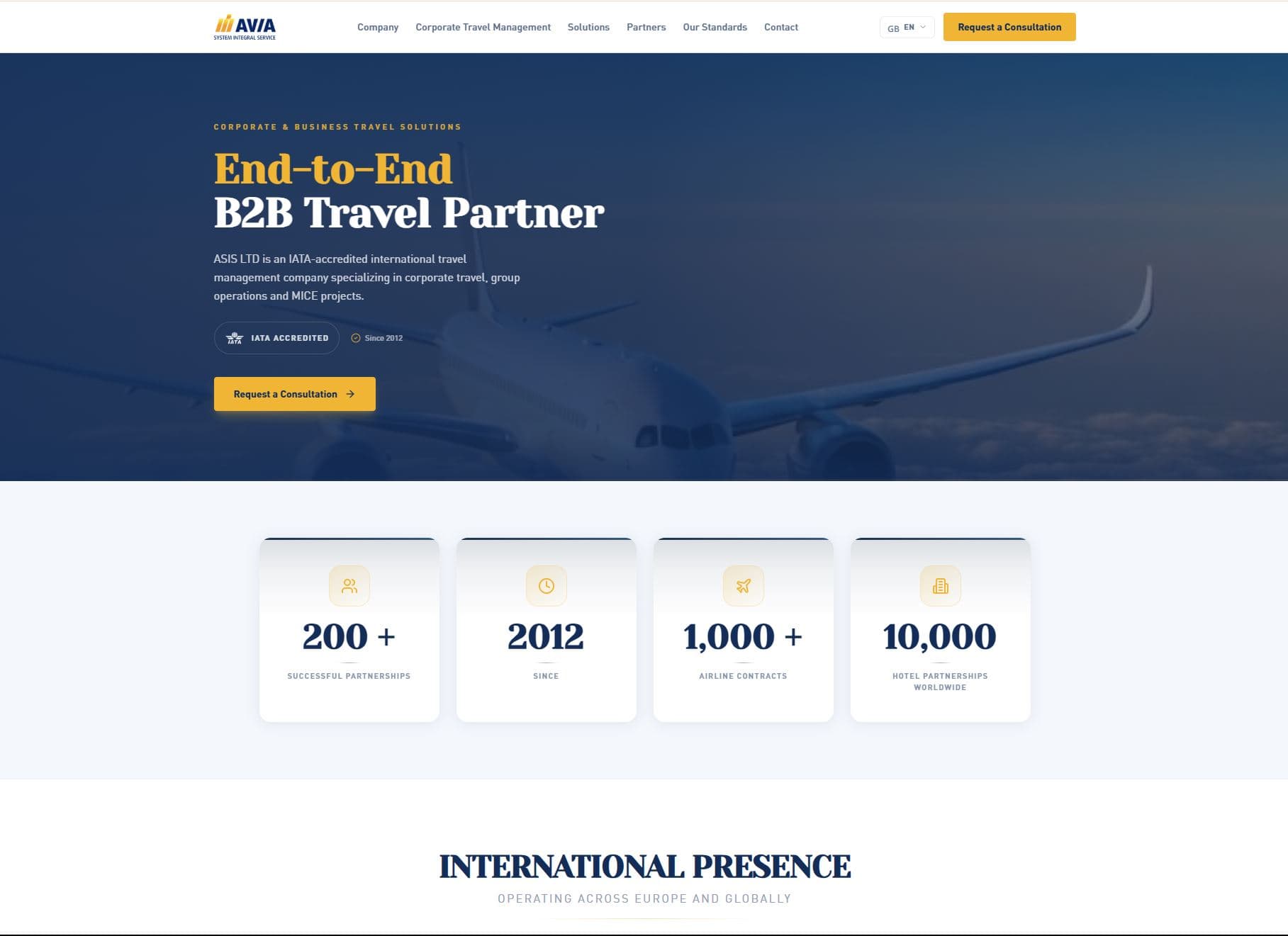 AVIASIS – System Integral Service website