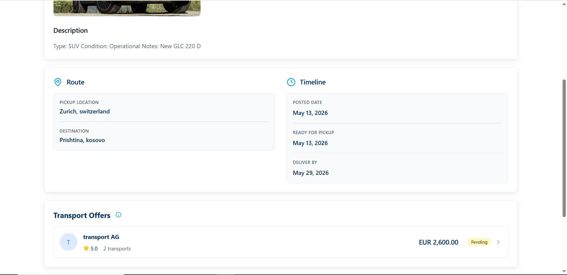 Logistics Platform screenshot 5