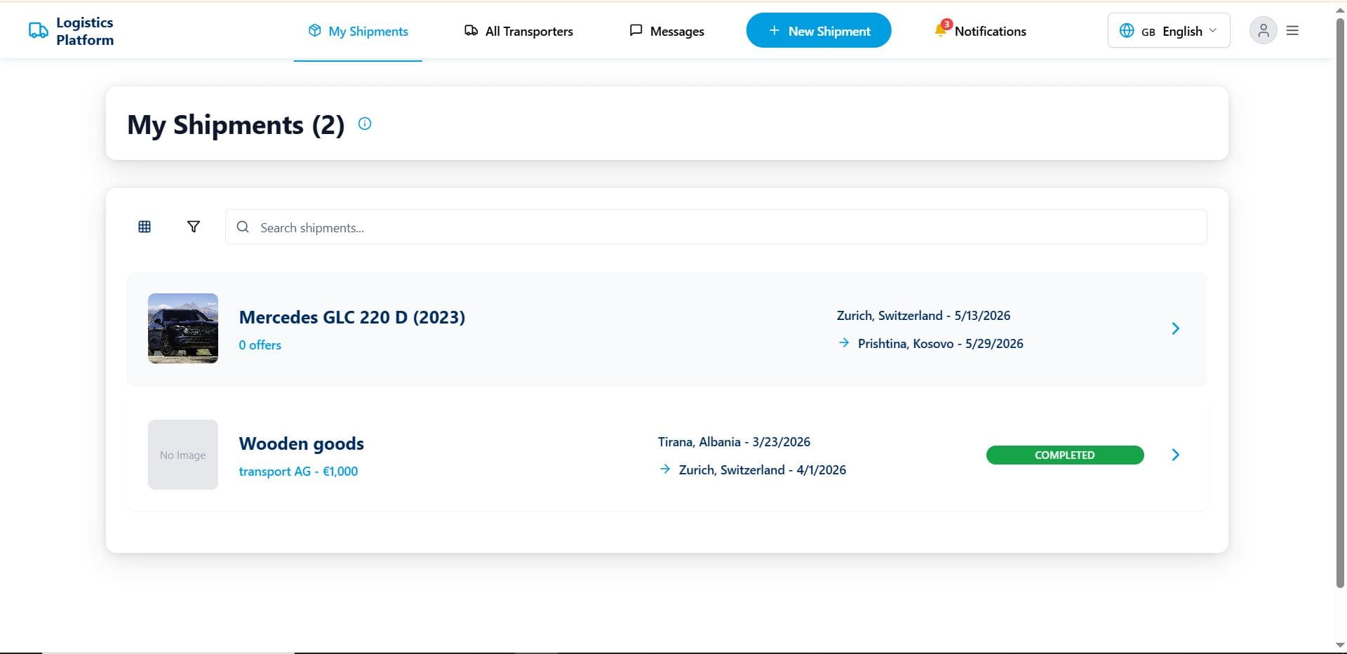 Logistics Platform screenshot 3
