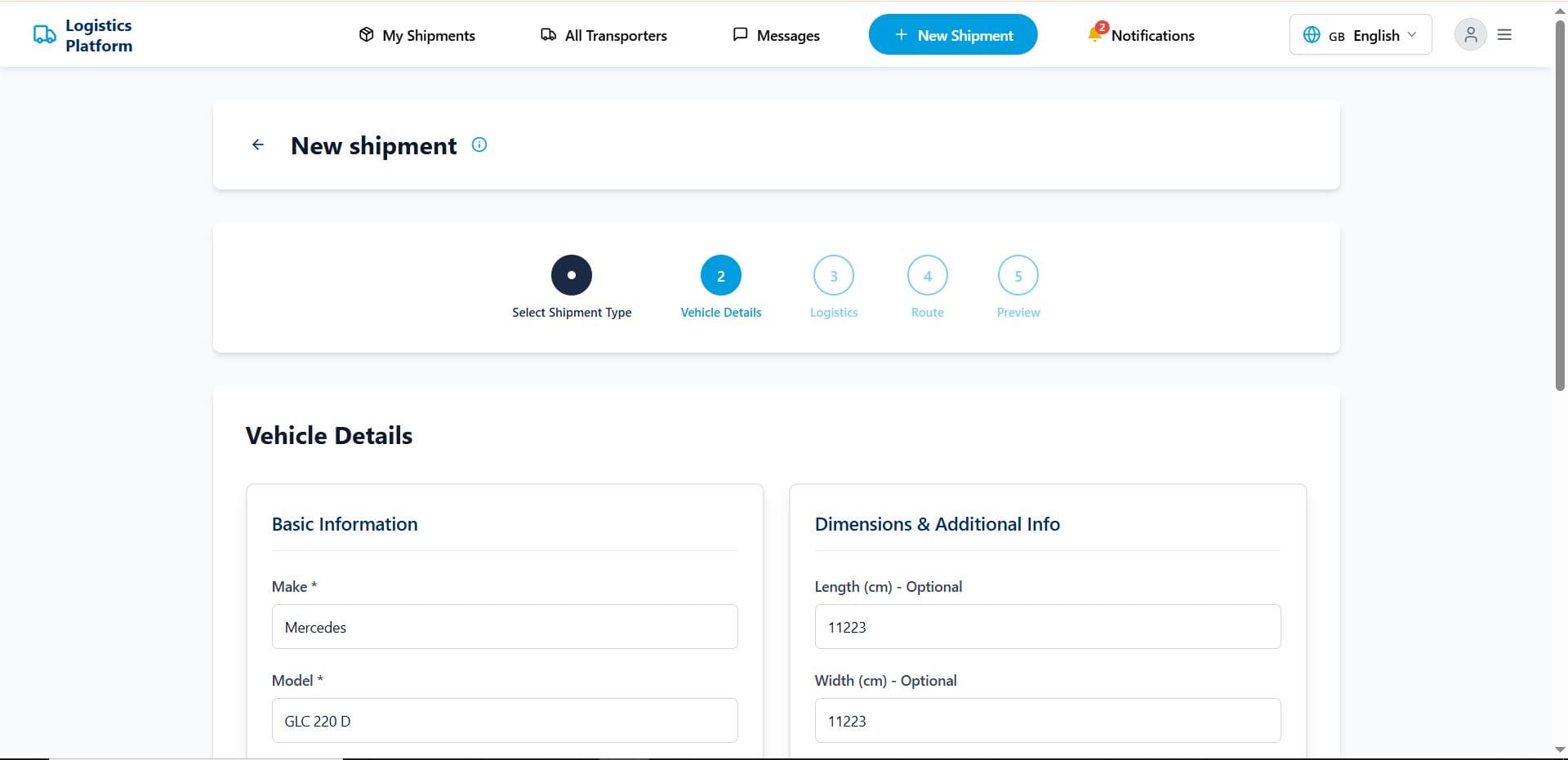 Logistics Platform screenshot 7
