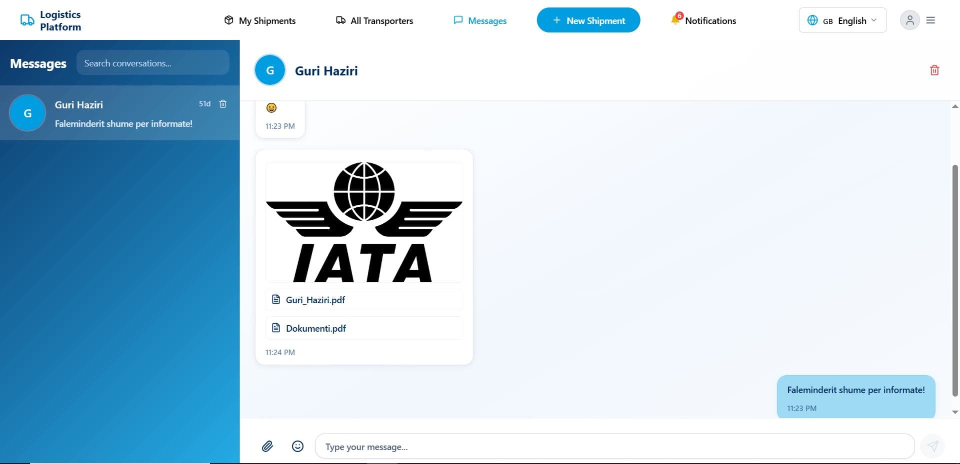 Logistics Platform preview 4