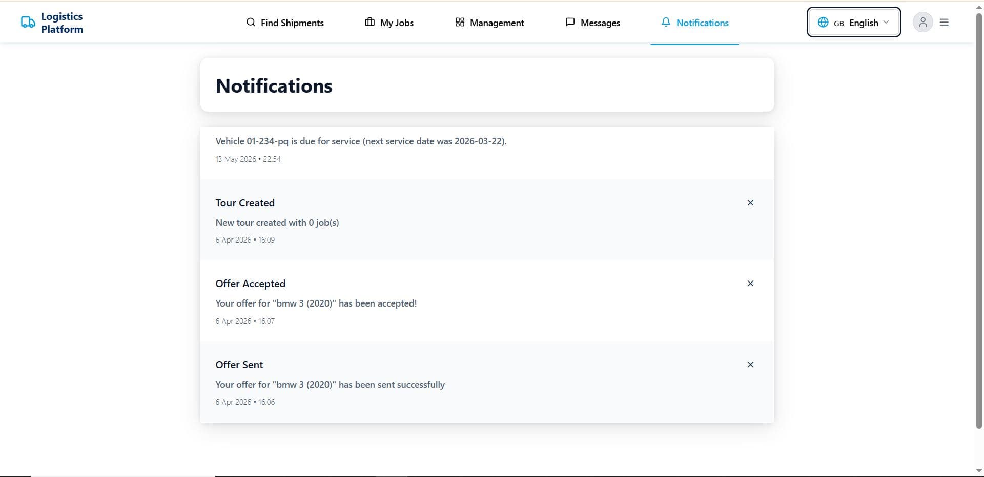 Logistics Platform screenshot 18