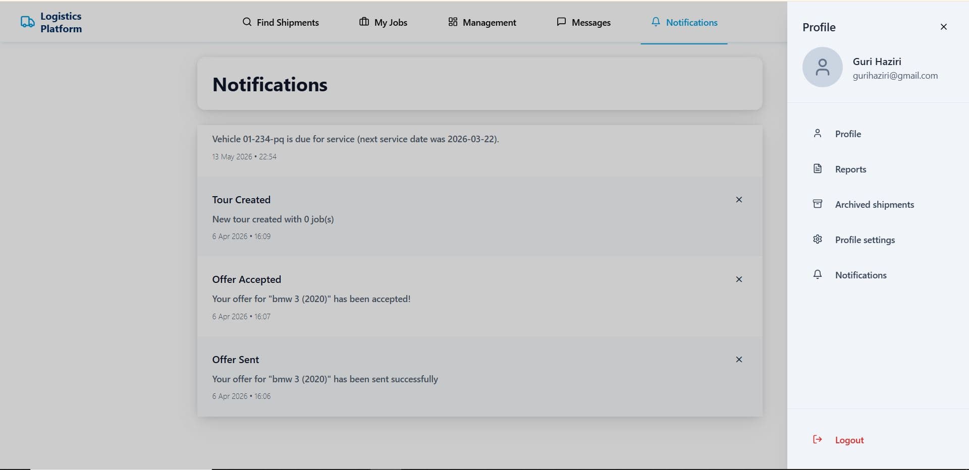Logistics Platform screenshot 16